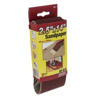 2.5" x 14" 80-Grit Sanding Belts - 3 pack